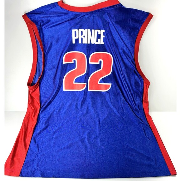 Vintage NBA Detroit Pistons Tayshaun Prince Blue Jersey Men's Size 2XL - Picture 6 of 9